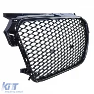 Sportlicher Wabengitter Kühlergrill in Schwarz glänzend, geeignet für Audi A1 8X Pre-Facelift 10-14-image-6209104