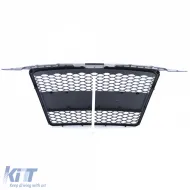 Sportlicher Wabengitter-Kühlergrill ohne Emblem schwarz matt geeignet für Audi A3 8P 05-08-image-6197088
