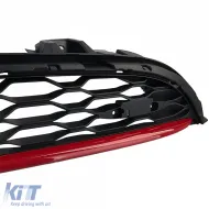 Sportlicher Wabengitter mit rotem Trim, geeignet für Mini One Cooper S F55 F56 F57 14-20-image-6205885