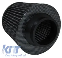 Sportluftfilter Leistung Kohlefaser mit 3 Adapterscheiben 60-76mm-image-6195159