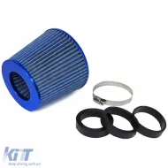 Sportluftfilter universell Leistung blau mit 3 Adapterringen 60-76mm-image-6196854