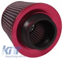 Sportluftfilter universell leistungsstark rot mit 3 Adapterringen 60-76mm-image-6195166