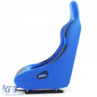 Sports seat bucket seat Race1 with runners fabric blue-image-6278700