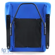 Sports seat bucket seat Race1 with runners fabric blue-image-6278706