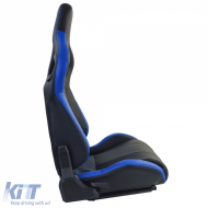 Sports seat Route Black Blue Sim Rig Racing Racing Simulator Gaming Seat