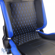 Sports seat Route Black Blue Sim Rig Racing Racing Simulator Gaming Seat
