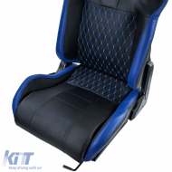 Sports seat Route Black Blue Sim Rig Racing Racing Simulator Gaming Seat