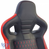 Sports seat Route Black Red Sim Rig Racing Race Simulator Gaming Seat