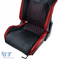 Sports seat Route Black Red Sim Rig Racing Race Simulator Gaming Seat-image-6327133