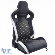 Sports seat Route Black White Sim Rig Racing Racing Simulator Gaming Seat
