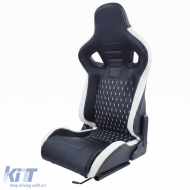 Sports seat Route Black White Sim Rig Racing Racing Simulator Gaming Seat
