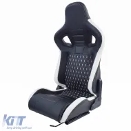 Sports seat Route Black White Sim Rig Racing Racing Simulator Gaming Seat-image-6327304