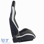 Sports seat Route Black White Sim Rig Racing Racing Simulator Gaming Seat
