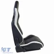 Sports seat Route Black White Sim Rig Racing Racing Simulator Gaming Seat-image-6327305