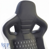 Sports seat Route Black White Sim Rig Racing Racing Simulator Gaming Seat