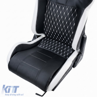 Sports seat Route Black White Sim Rig Racing Racing Simulator Gaming Seat