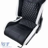 Sports seat Route Black White Sim Rig Racing Racing Simulator Gaming Seat-image-6327309