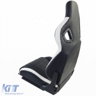 Sports seat Route Black White Sim Rig Racing Racing Simulator Gaming Seat