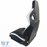 Sports seat Route Black White Sim Rig Racing Racing Simulator Gaming Seat-image-6327310