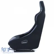 Sportsitz Vollschalensitz Schalensitz Race 1 Stoff Schwarz mit Laufschienen-image-6278725