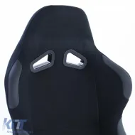 Sportsitz Vollschalensitz Schalensitz Race 1 Stoff Schwarz mit Laufschienen-image-6278729