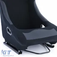 Sportsitz Vollschalensitz Schalensitz Race 1 Stoff Schwarz mit Laufschienen-image-6278730