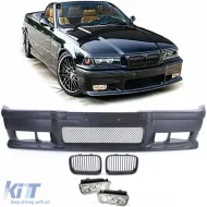 image-1-Sportstoßstangengitter mit klarem Glas und Nebelscheinwerfern, geeignet für BMW 3er Serie E36