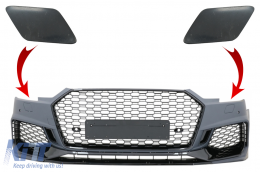 SRA Covers Front Bumper suitable for AUDI A4 B9 8W Limousine Avant (2016-2018) Quattro RS4 Design - SRAFBAUA4B9BK