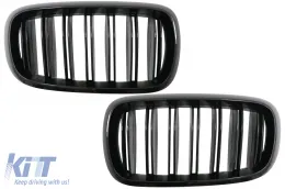 image-48-Središnja Maske bubreg prikladna za BMW X5 F15 X6 F16 (2014-2018) X5M X6M Double Stripe Dizjan M-Paket Sport