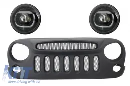 image-68-Središnja prednja rešetka Spectre maska s HID Bi-Xenon Prednja svijetla prikladna za JEEP Wrangler Rubicon JK (2007-2017) Angry Bird Dizjan