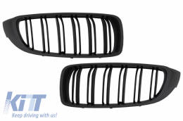 image-36-Središnja rešetka bubrežnjaka prikladna za BMW serije 4 Maske F33 F36 (2013-03.2019) Dvostruka pruga M dizajn Coated Carbon Film Coated