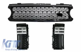 image-24-Središnja rešetka s bočnim otvorima Maske prikladne za Land Range Rover Vogue III L322 (2006-2009) Black Autobiografija Supercharged Edition