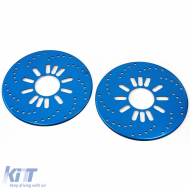 Stainless steel brake disc dummies blue for Smart 450 451 453 Coupe Cabrio 98-21-image-6261680