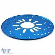 Stainless steel brake disc dummies blue for Smart 450 451 453 Coupe Cabrio 98-21-image-6261682