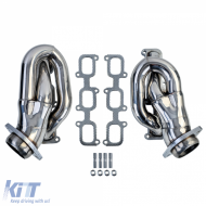 Stainless steel fan manifold header polished for Ford Mustang 3.7 V6 D2C 2011-2015-image-6259151