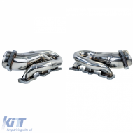 Stainless steel fan manifold header polished for Ford Mustang 3.7 V6 D2C 2011-2015-image-6259152