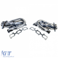 Stainless steel fan manifold header polished for Ford Mustang 3.7 V6 D2C 2011-2015-image-6259153