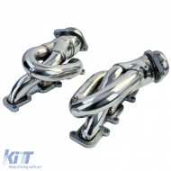 Stainless steel fan manifold header polished for Ford Mustang 3.7 V6 D2C 2011-2015-image-6259154