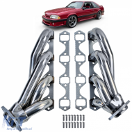 image-59-Stainless steel fan manifold header polished for Ford Mustang 1986-1995 5.0L