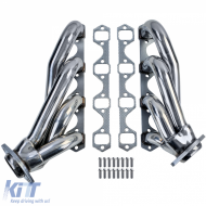 Stainless steel fan manifold header polished for Ford Mustang 1986-1995 5.0L-image-6259158