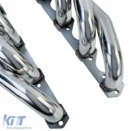 Stainless steel fan manifold header polished for Ford Mustang 1986-1995 5.0L-image-6259160