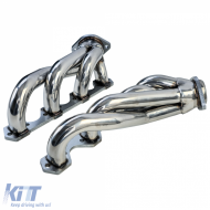 Stainless steel fan manifold header polished for Ford Mustang 1986-1995 5.0L-image-6259163