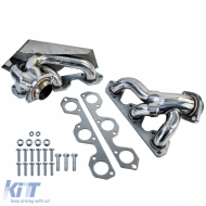 Stainless steel performance header polished for Jeep Wrangler JK 2007-2011 3.8L-image-6259134
