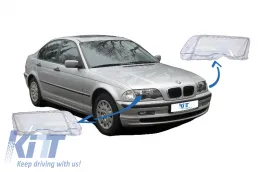image-3-Stakla za Prednje svijetlo prikladna za BMW E46 serije 3 (1998-2001) Pre Facelift