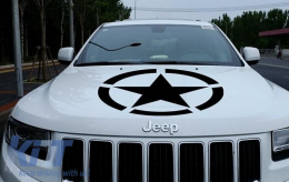 Стикер Star Универсален подходящ за Jeep Wrangler JK Truck или други Коли Черен-image-6023870