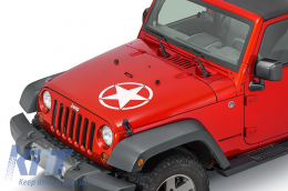 Стикер Star Универсален, подходящ за Jeep Wrangler JK Truck или други Коли Бяло-image-6023860
