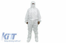 Staubdicht Arbeitskleidung Overall + Kapuze Waschbare Größe M Wasserdicht Weiße-image-6063181