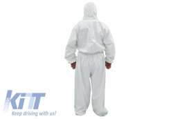 Staubdicht Arbeitskleidung Overall + Kapuze Waschbare Größe M Wasserdicht Weiße-image-6063182