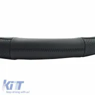 Steering Wheel Cover PU Serius D Black With Black Stitching Medium 38cm-image-6304121