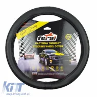 Steering Wheel Cover PU Soft Black With Black Stitching Medium 38cm-image-6304112
